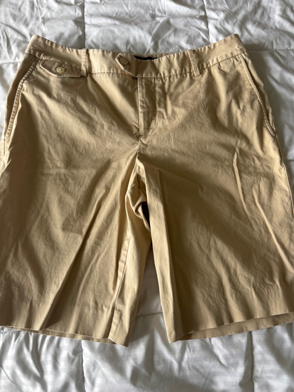 Ralph Lauren Light Khaki Flat-Front Women's Shorts